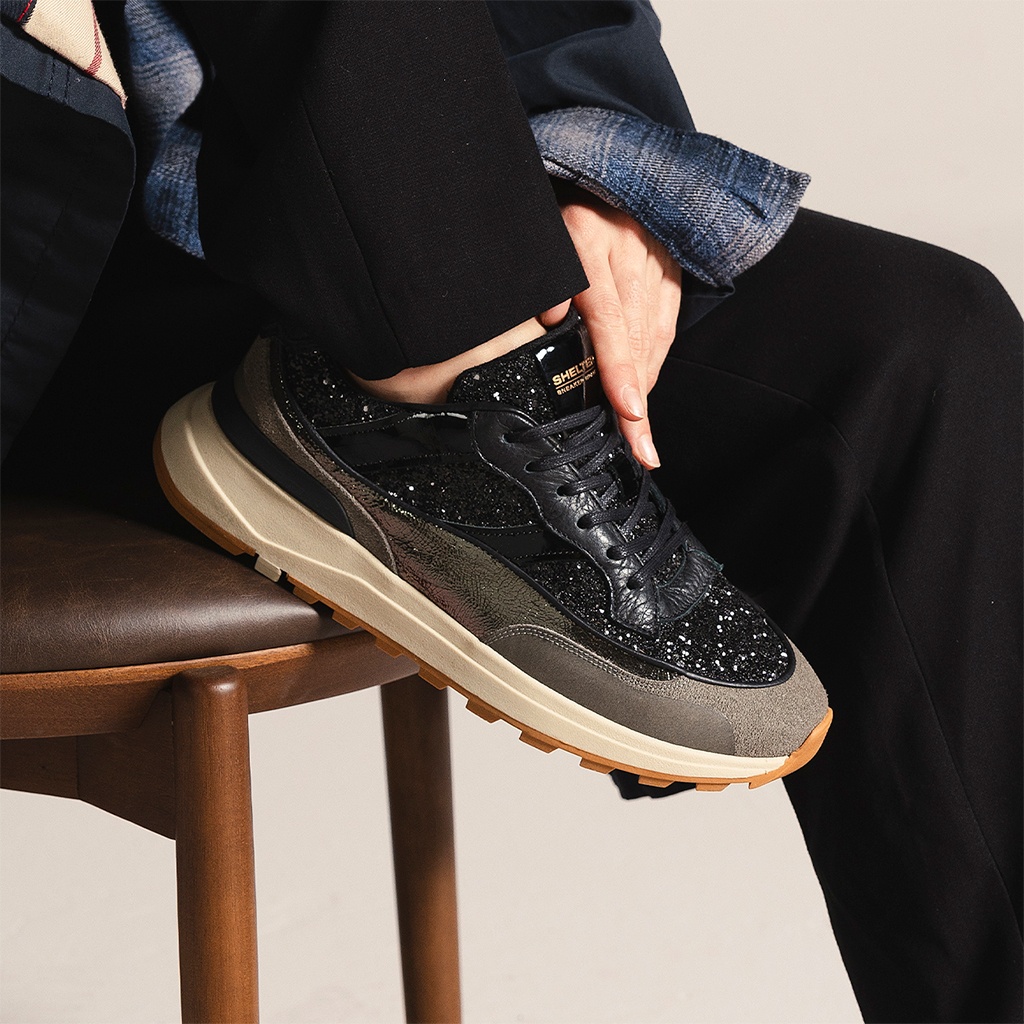 RETRO BLACK GLITTER